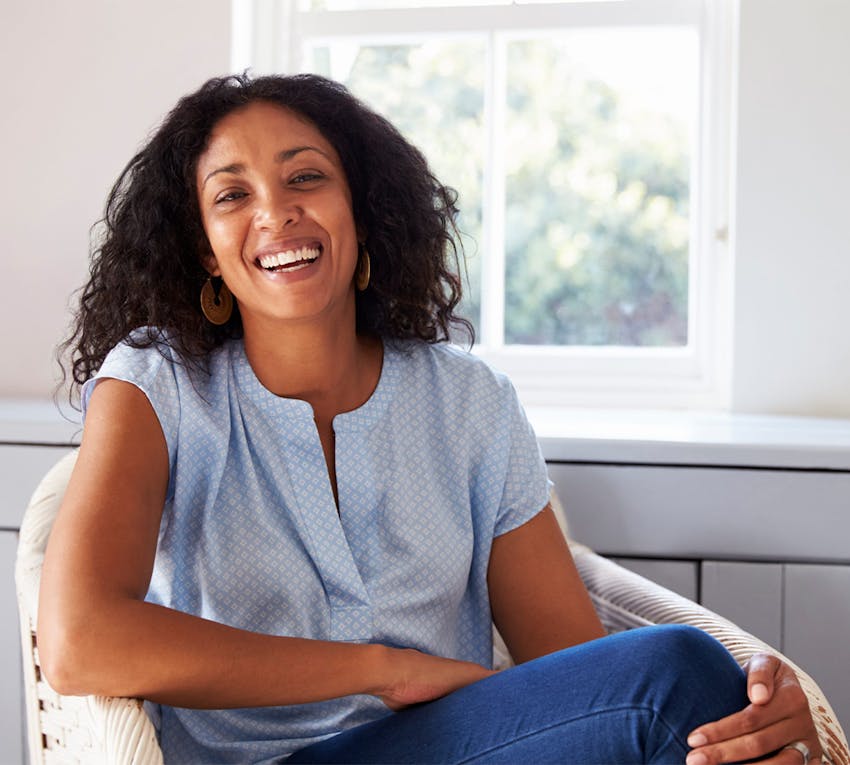 older woman smiling
