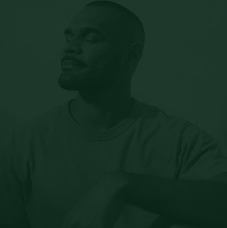 image of a man with a green overlay