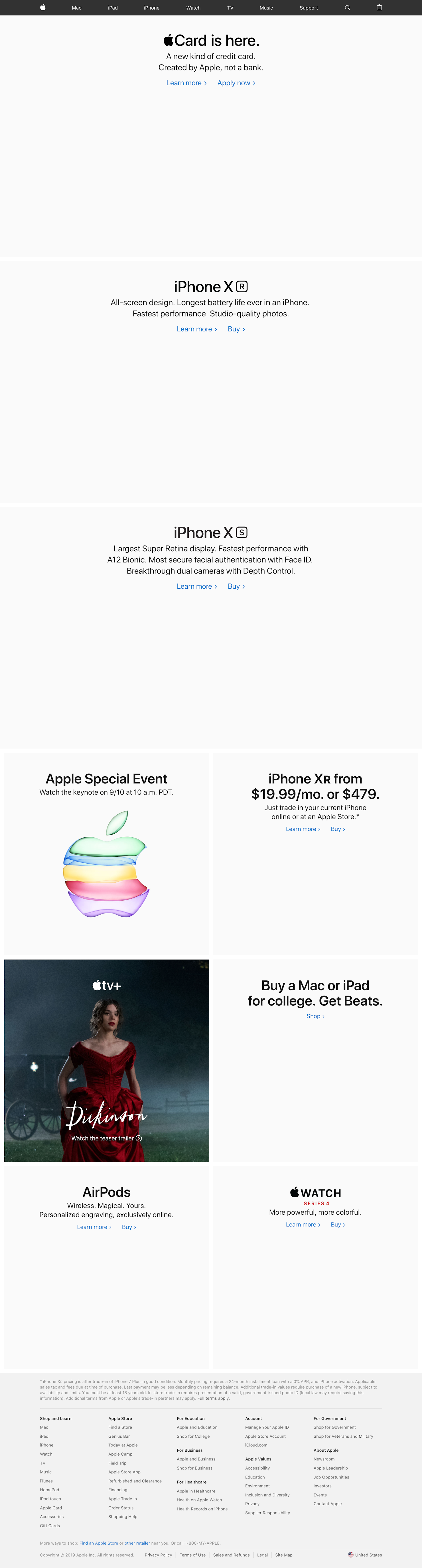Apple.com (without product images)
