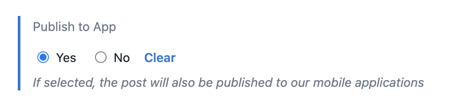 CMS options to publish posts to an app