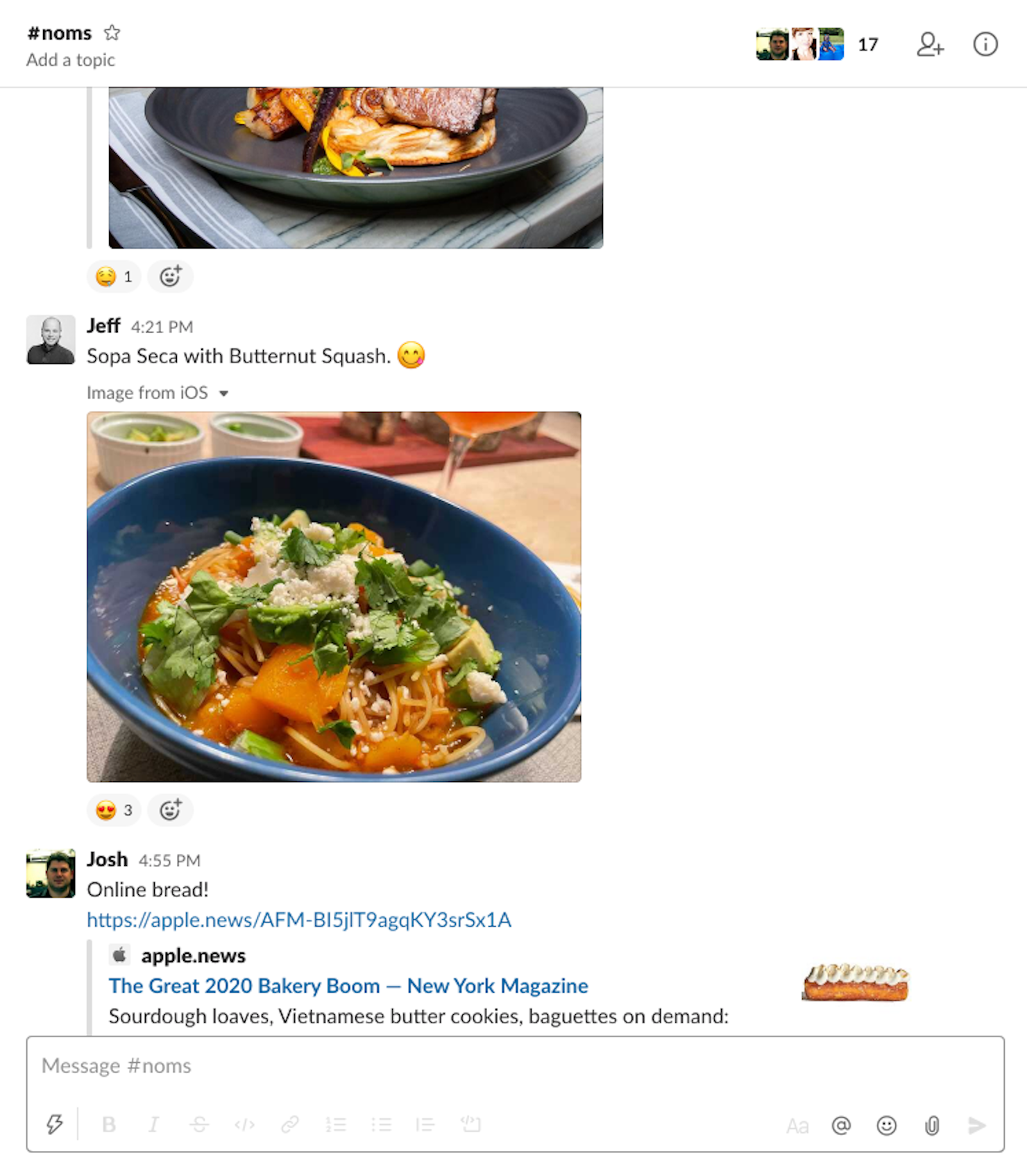 #noms Slack channel
