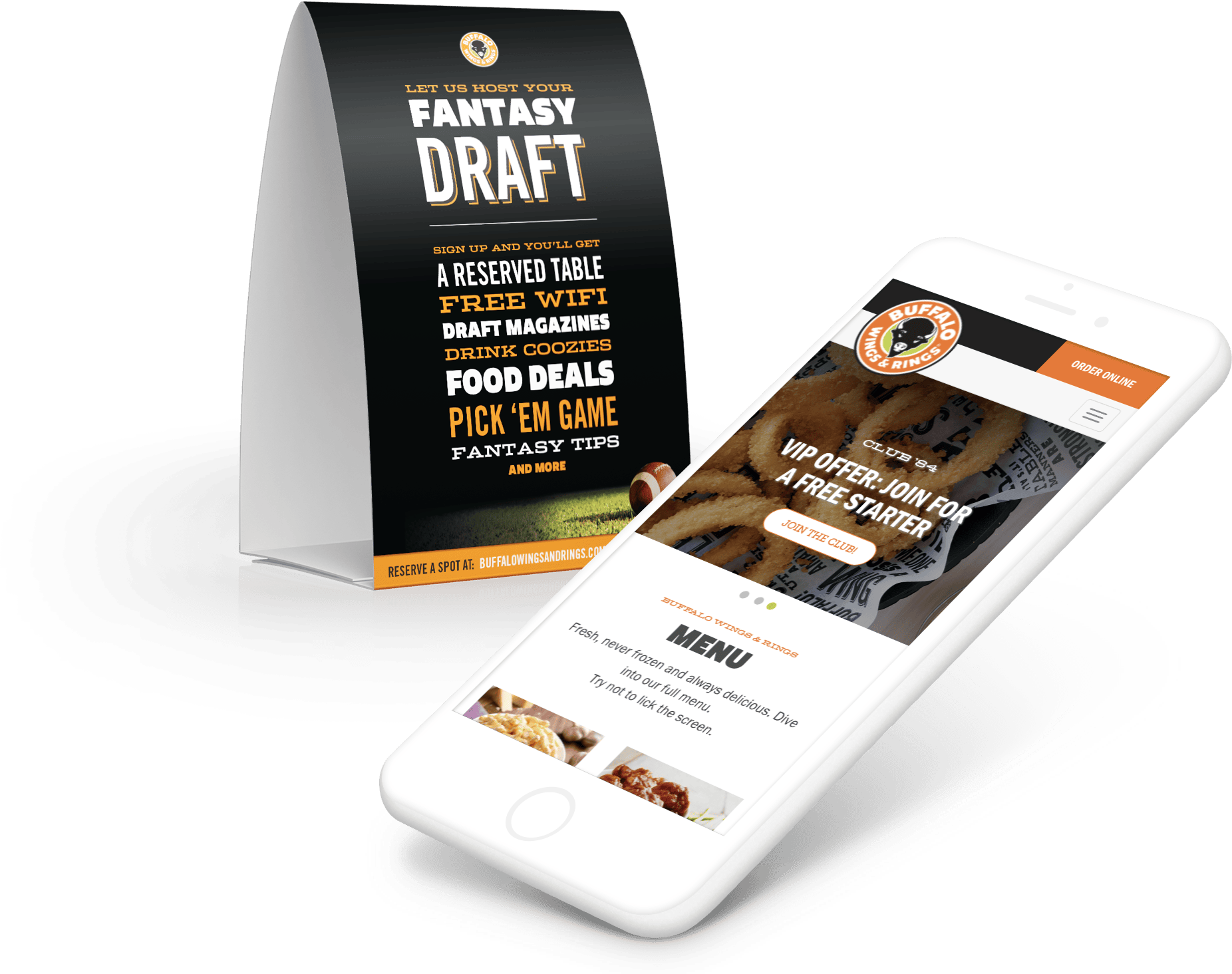 A preview of Ample's work for Buffalo Wings & Rings.