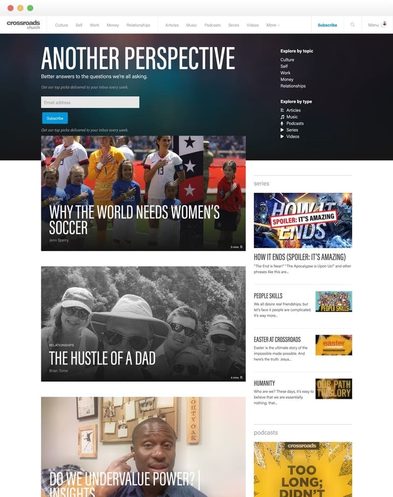 Crossroads Media Landing Page