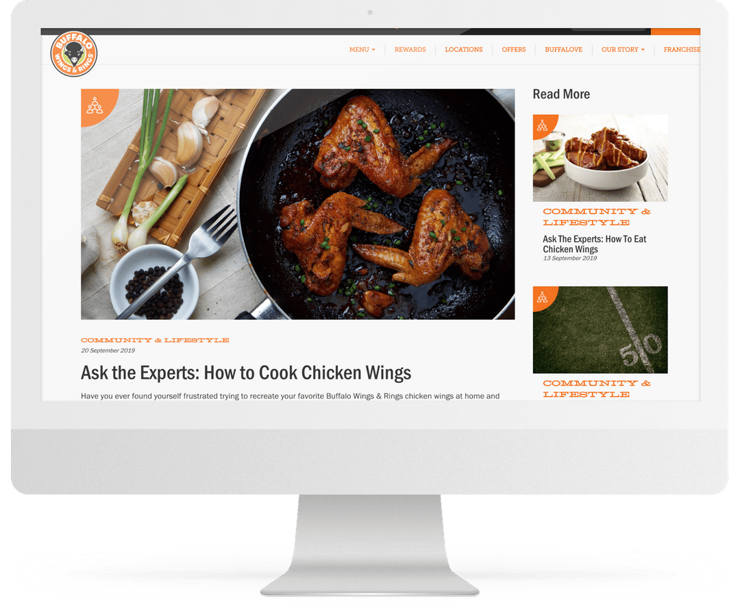 Buffalo Wings & Rings - Fantasy football table tent and website