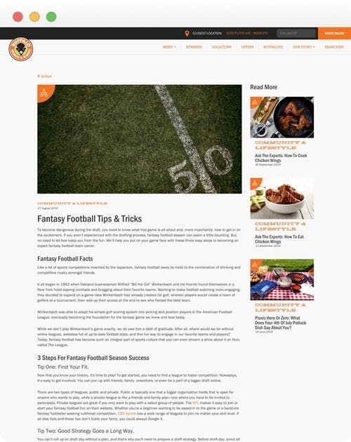 Buffalo Wings & Rings - Blog Article