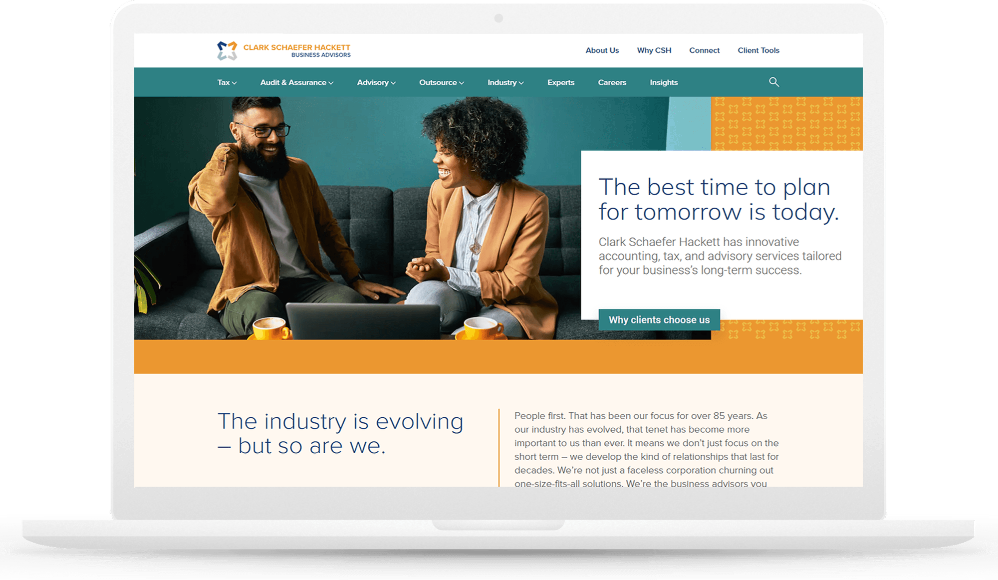 Screenshot of CSH homepage