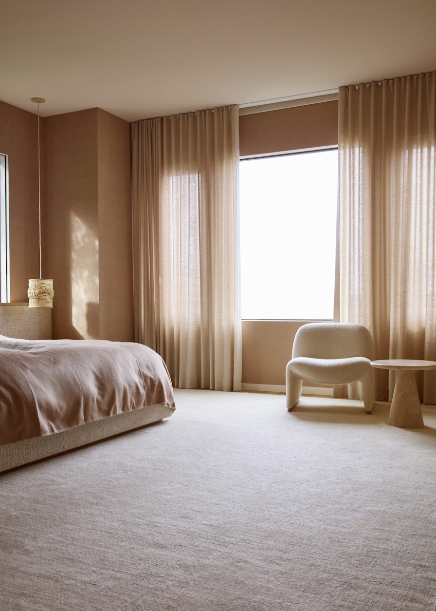 White mohair rug