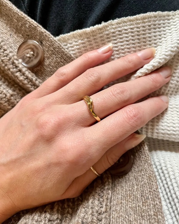 Gold ring on a hand