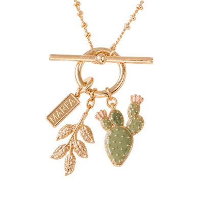 Custom gold charm necklace