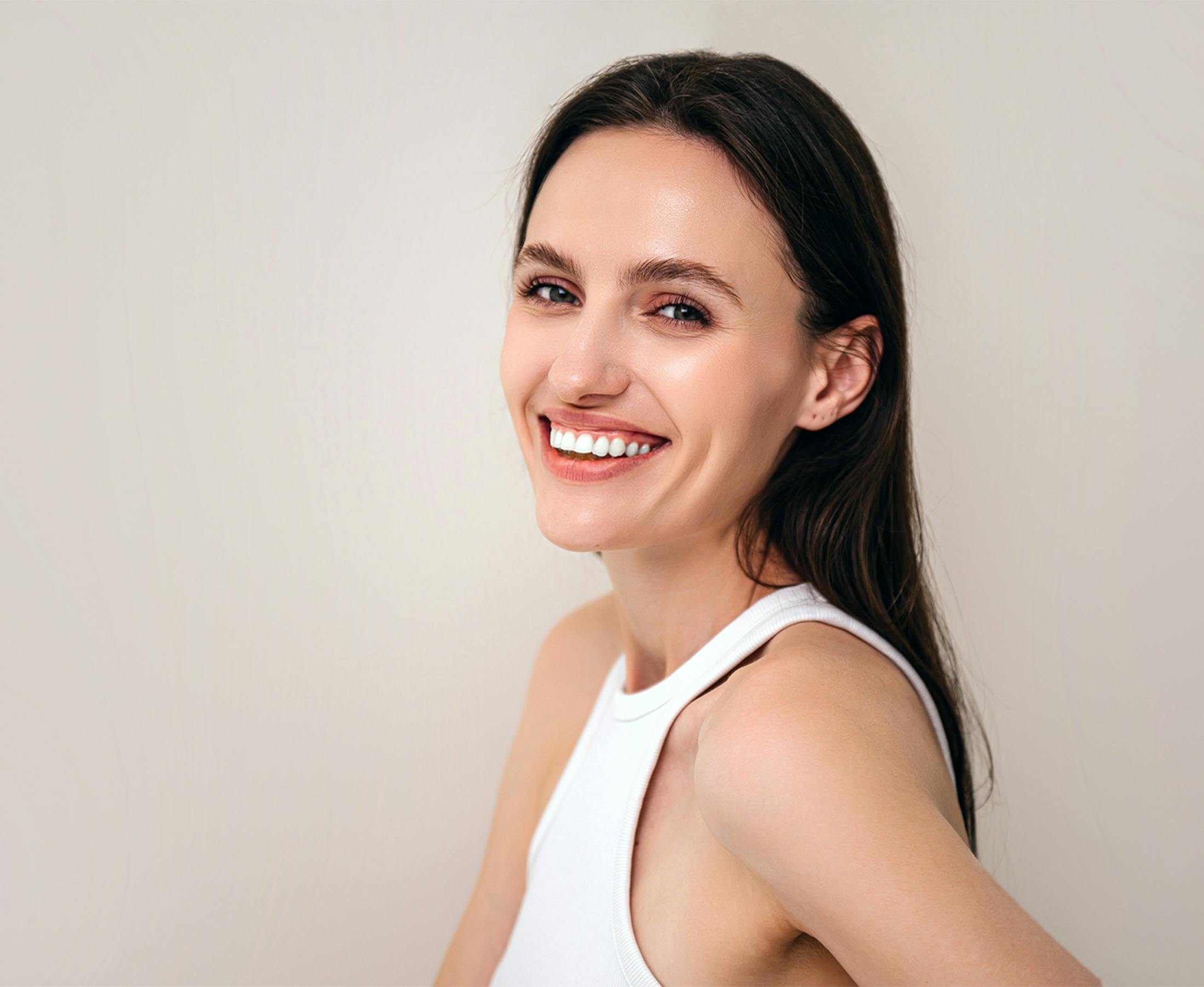 Woman smiling