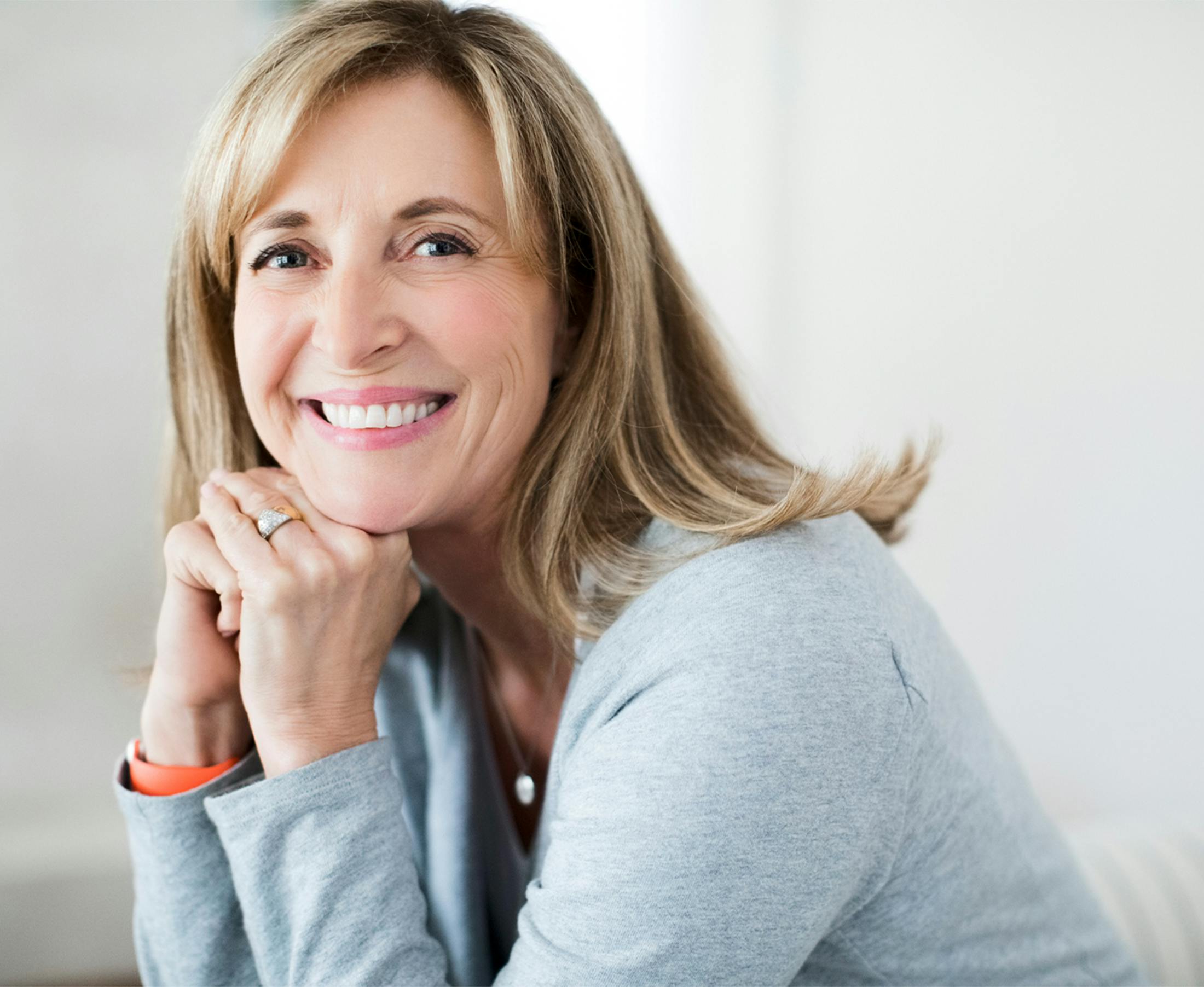 Woman smiling