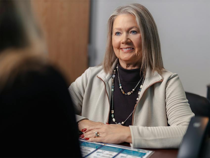 Woman smiling