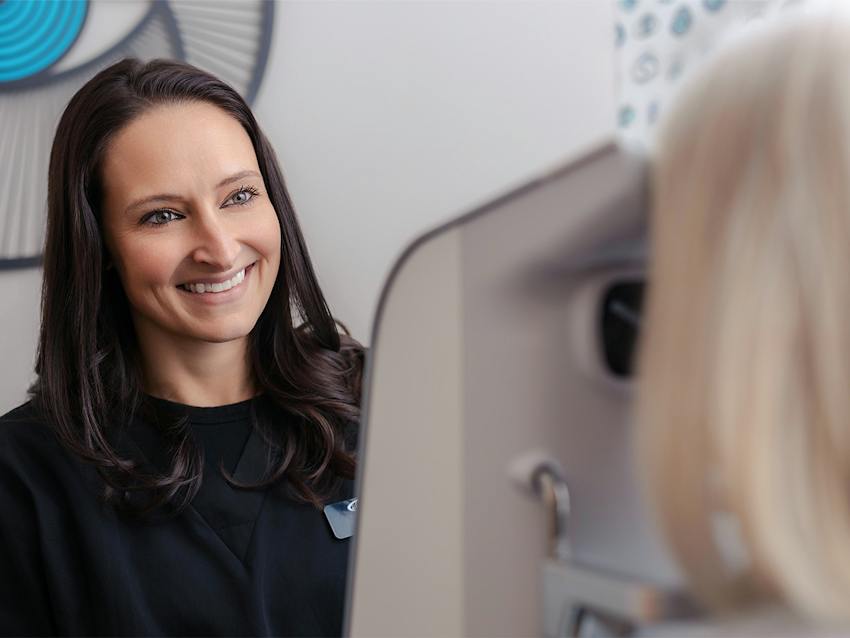 Woman smiling