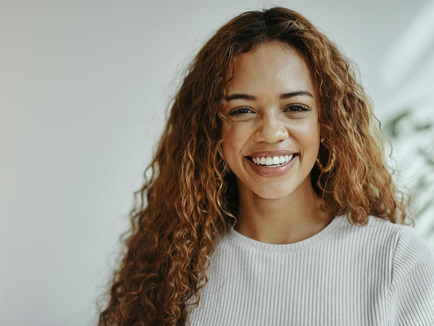 Woman smiling