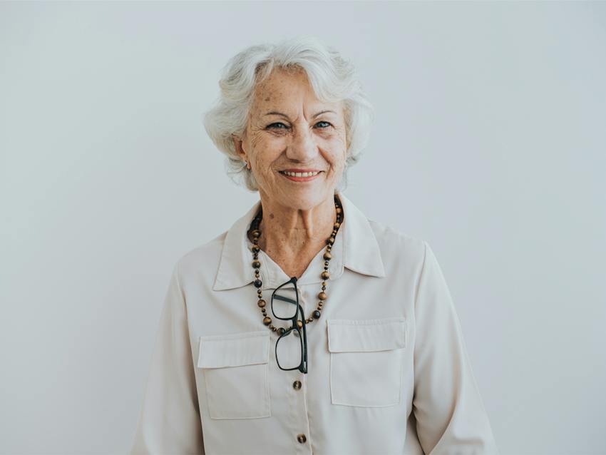 Woman smiling
