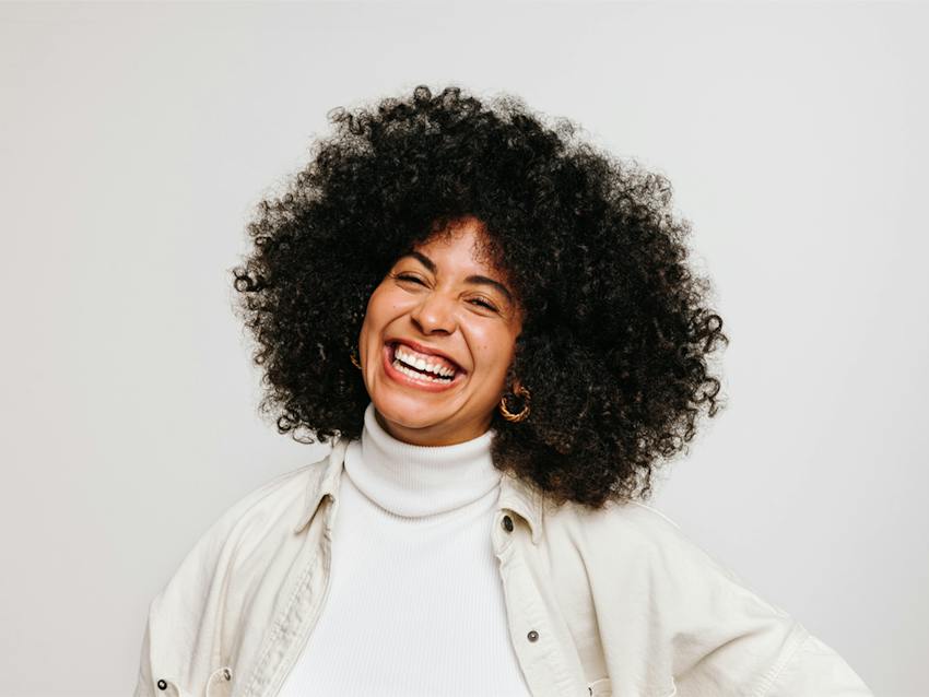 woman smiling