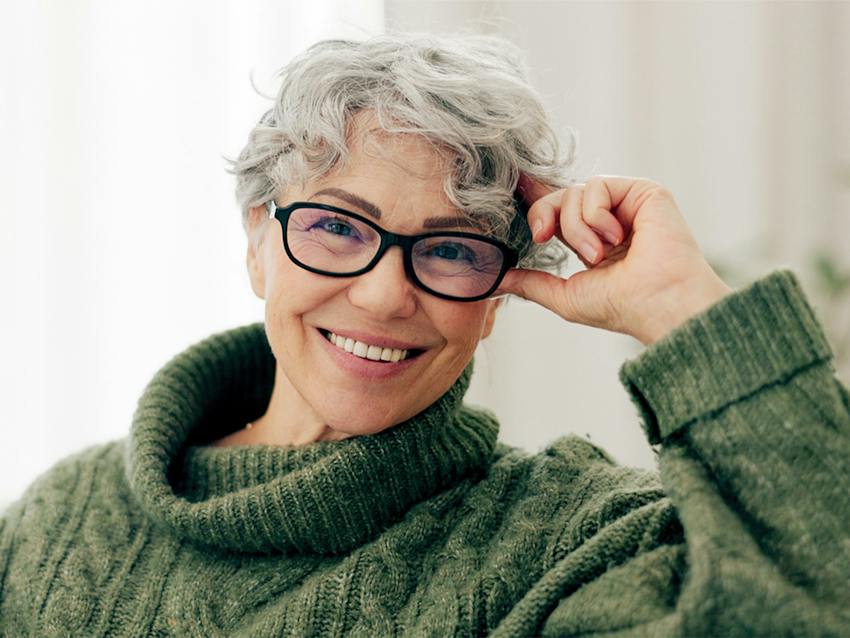 Woman smiling