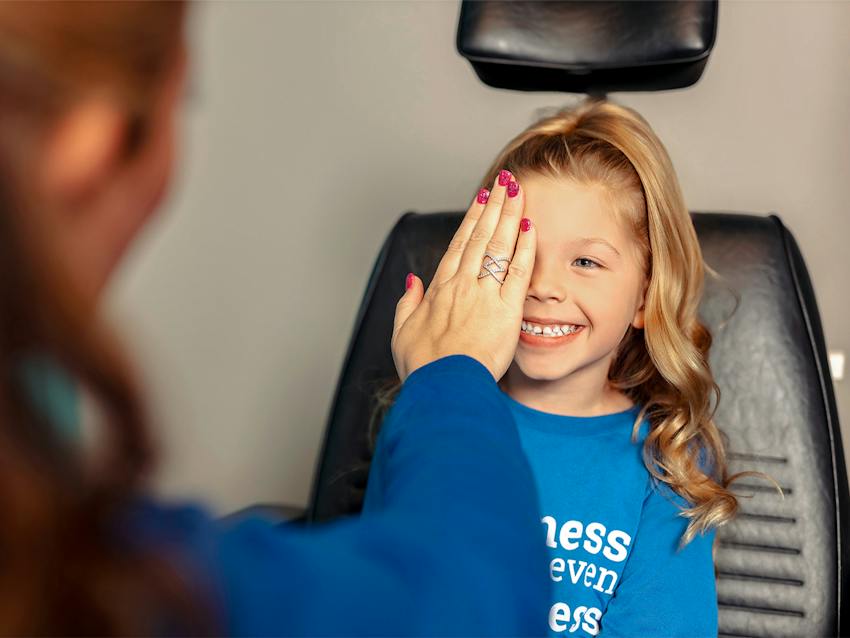 A child smiling