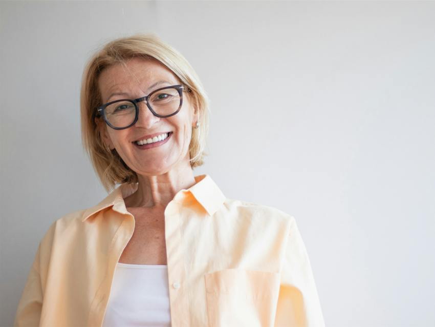 Woman smiling