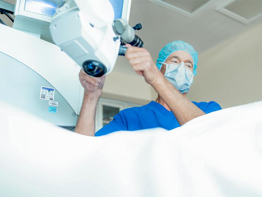 doctor working on a patient