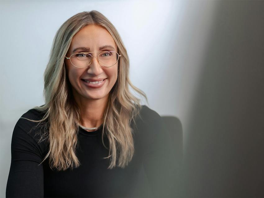 woman smiling