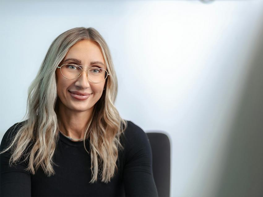 Woman smiling