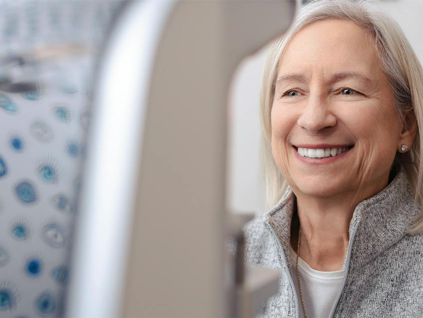 Woman smiling