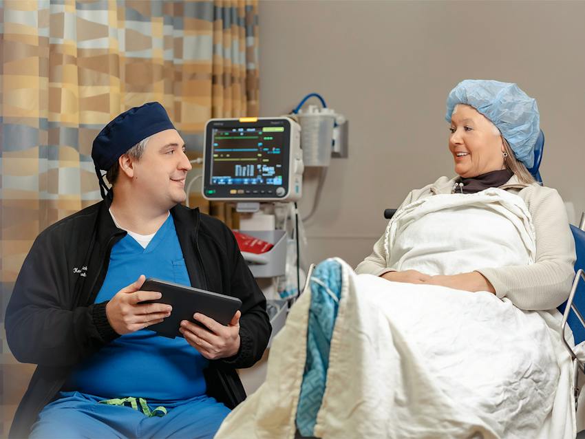 doctor examining a patient