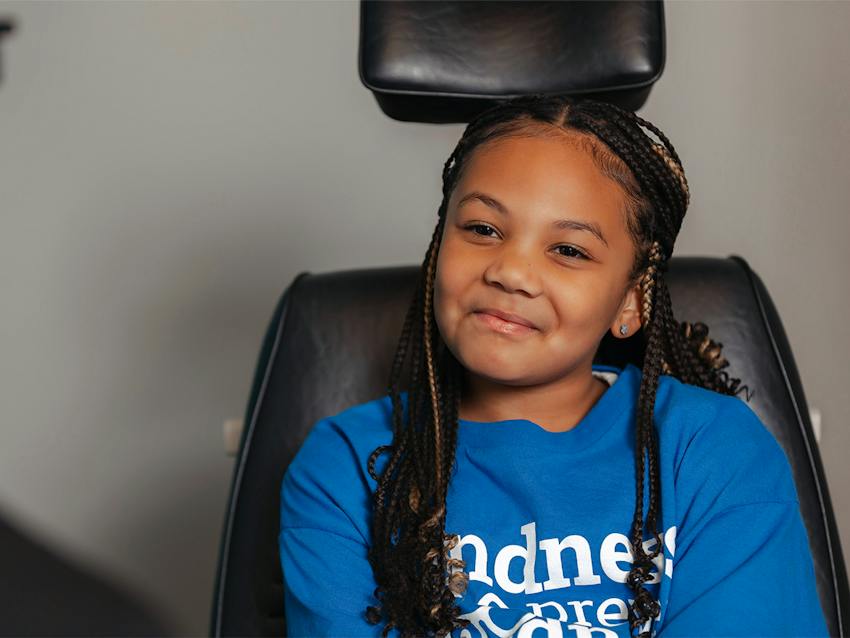 A child smiling