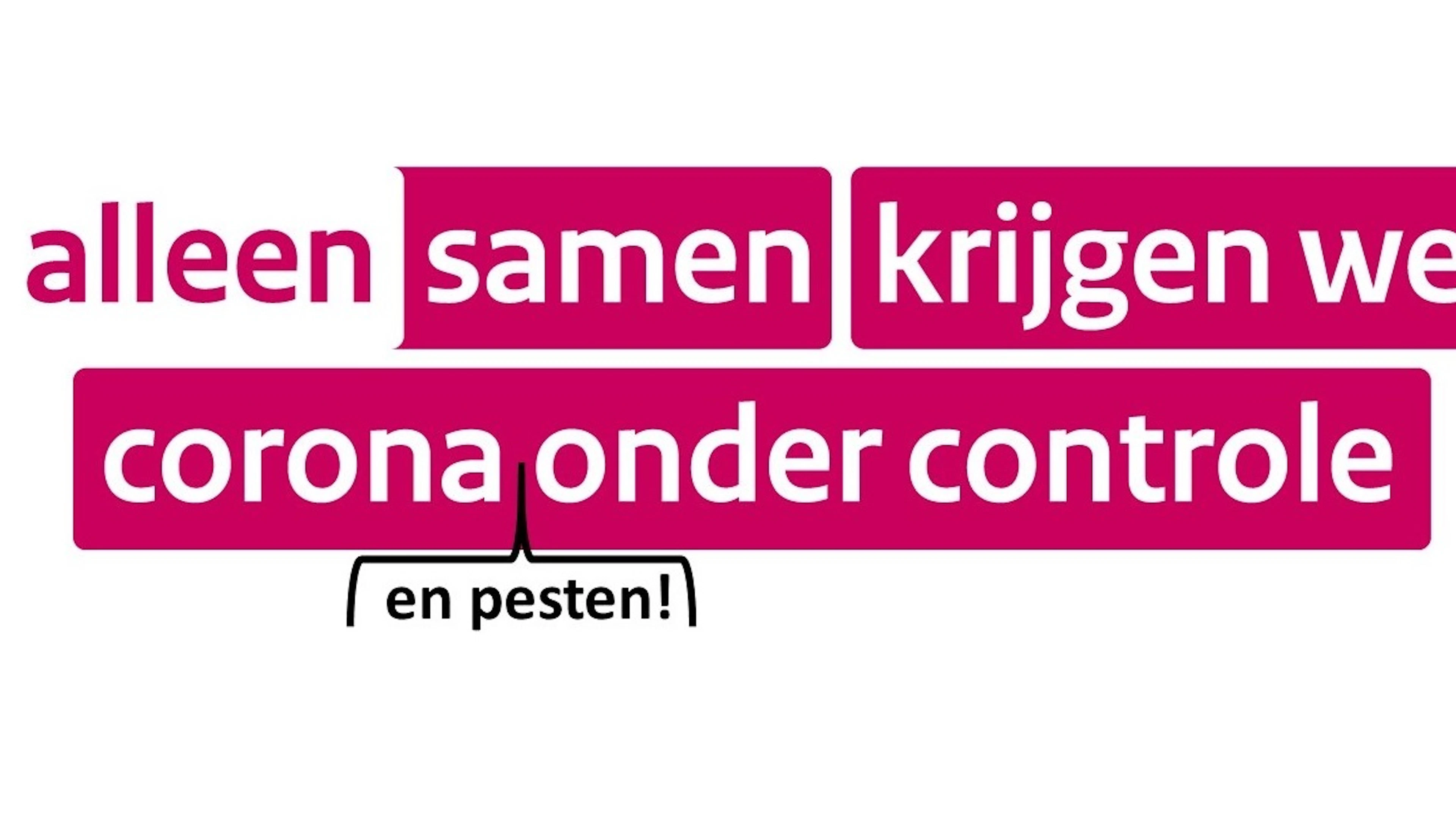 Pesten en een pandemie: gaat dat samen?