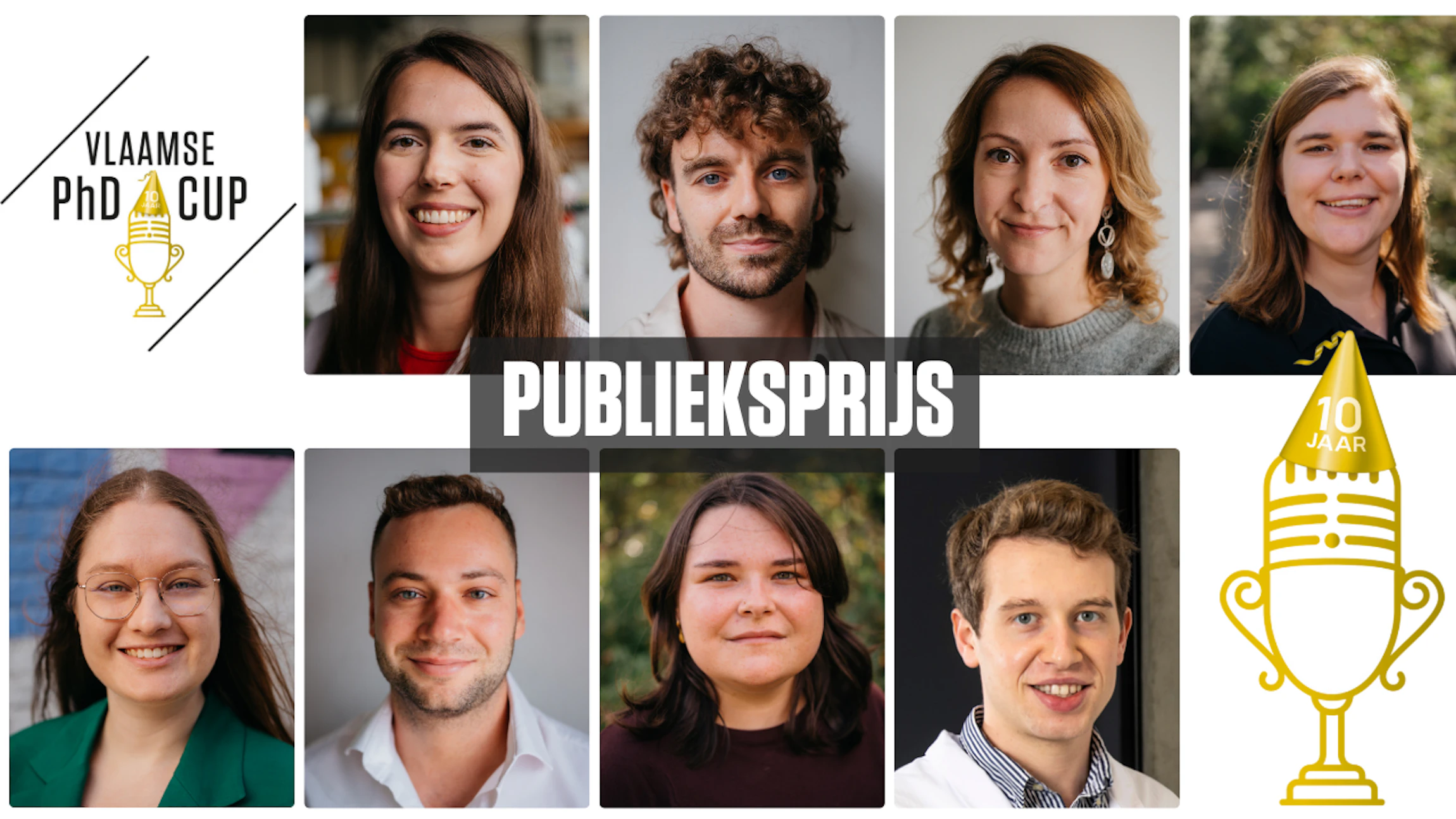 De finalisten van de Vlaamse PhD Cup 2025 Welke wetenschapper verdient volgens jou de Vlaamse PhD Cup 2025?