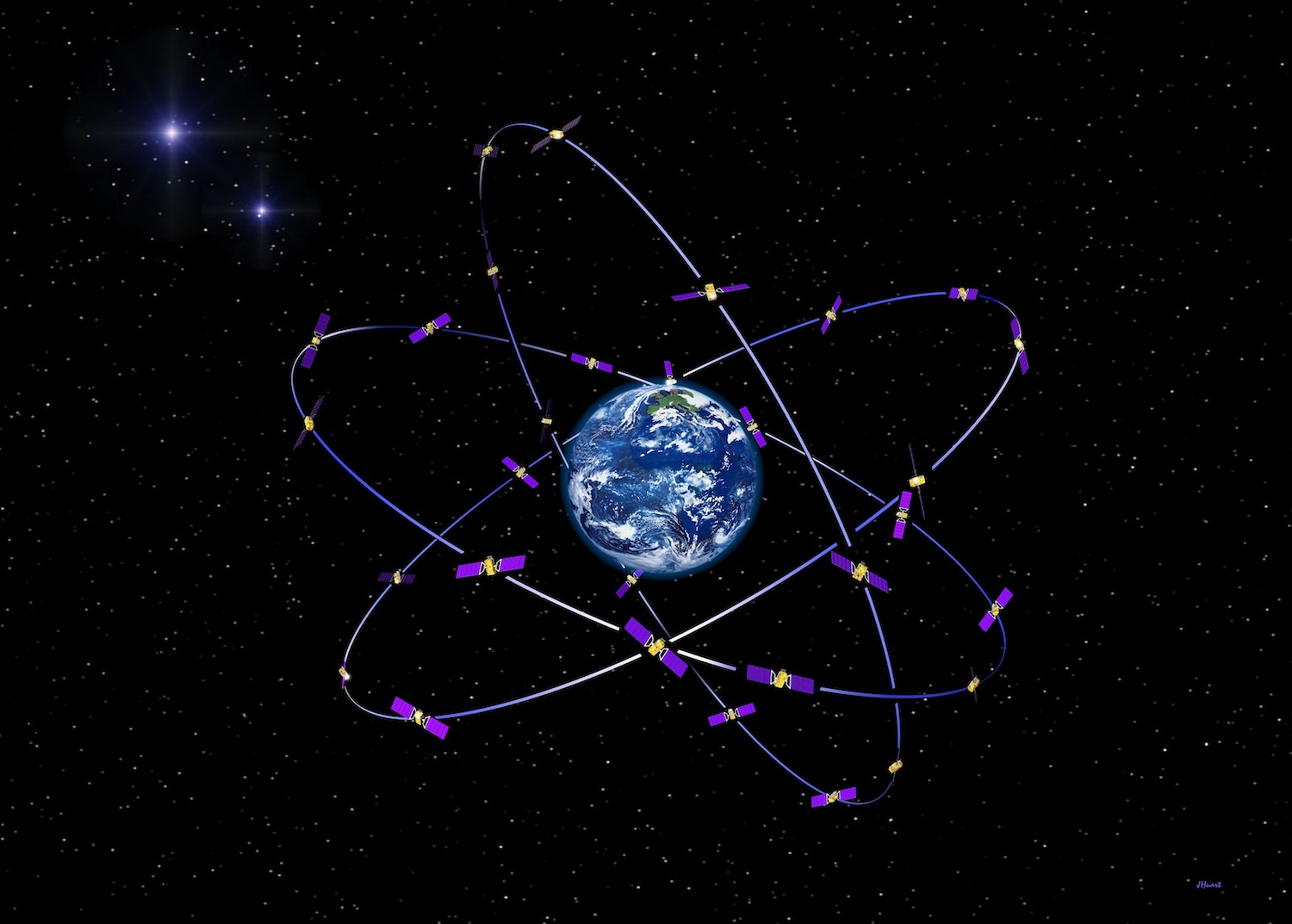Satellieten wisselen verstrengelde fotonen uit