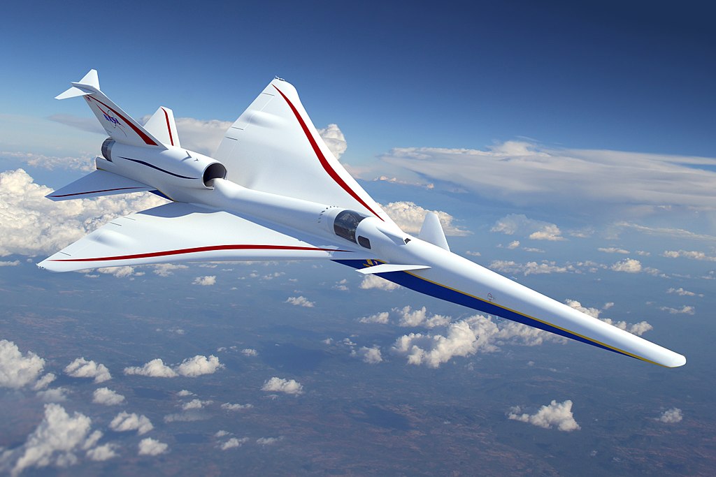 Een artist's impression van de X-59.