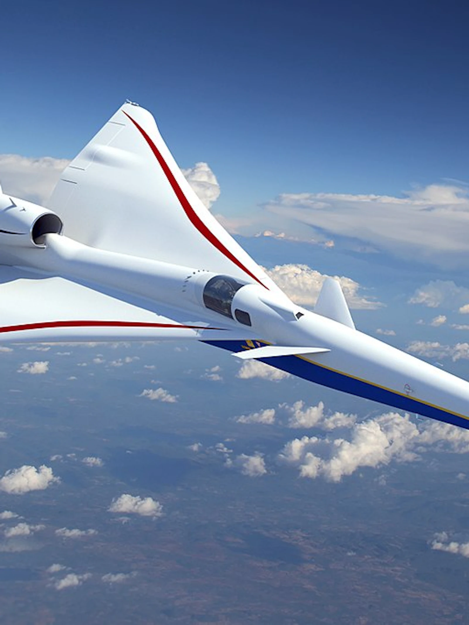Een artist's impression van de X-59.
