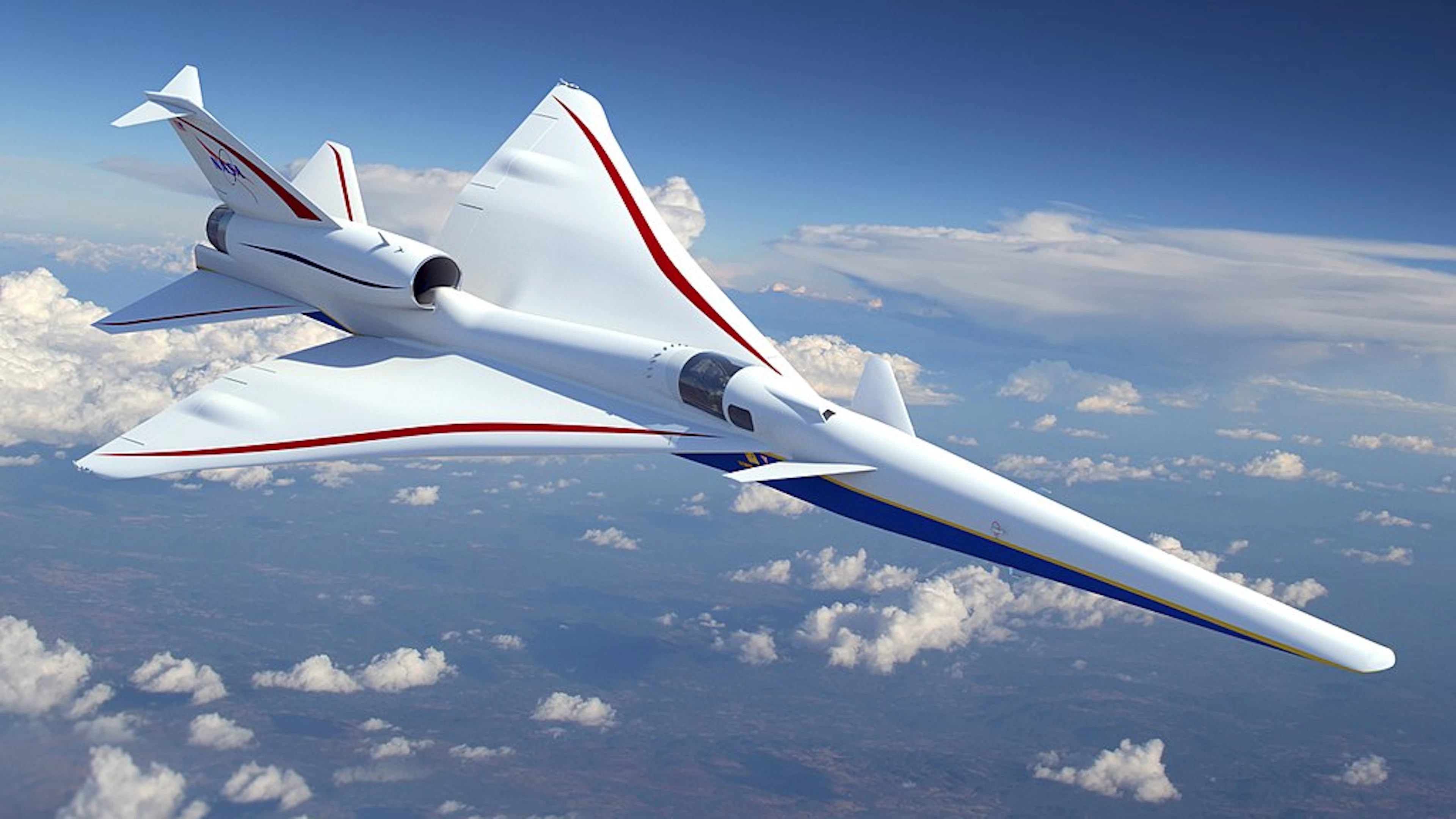 Een artist's impression van de X-59.