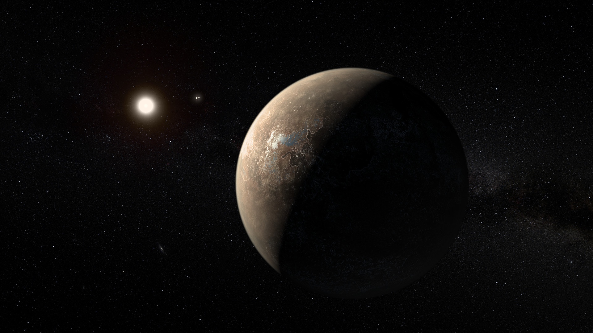 Proxima Centauri b (artistieke impressie ESO/M. Kornmesser)