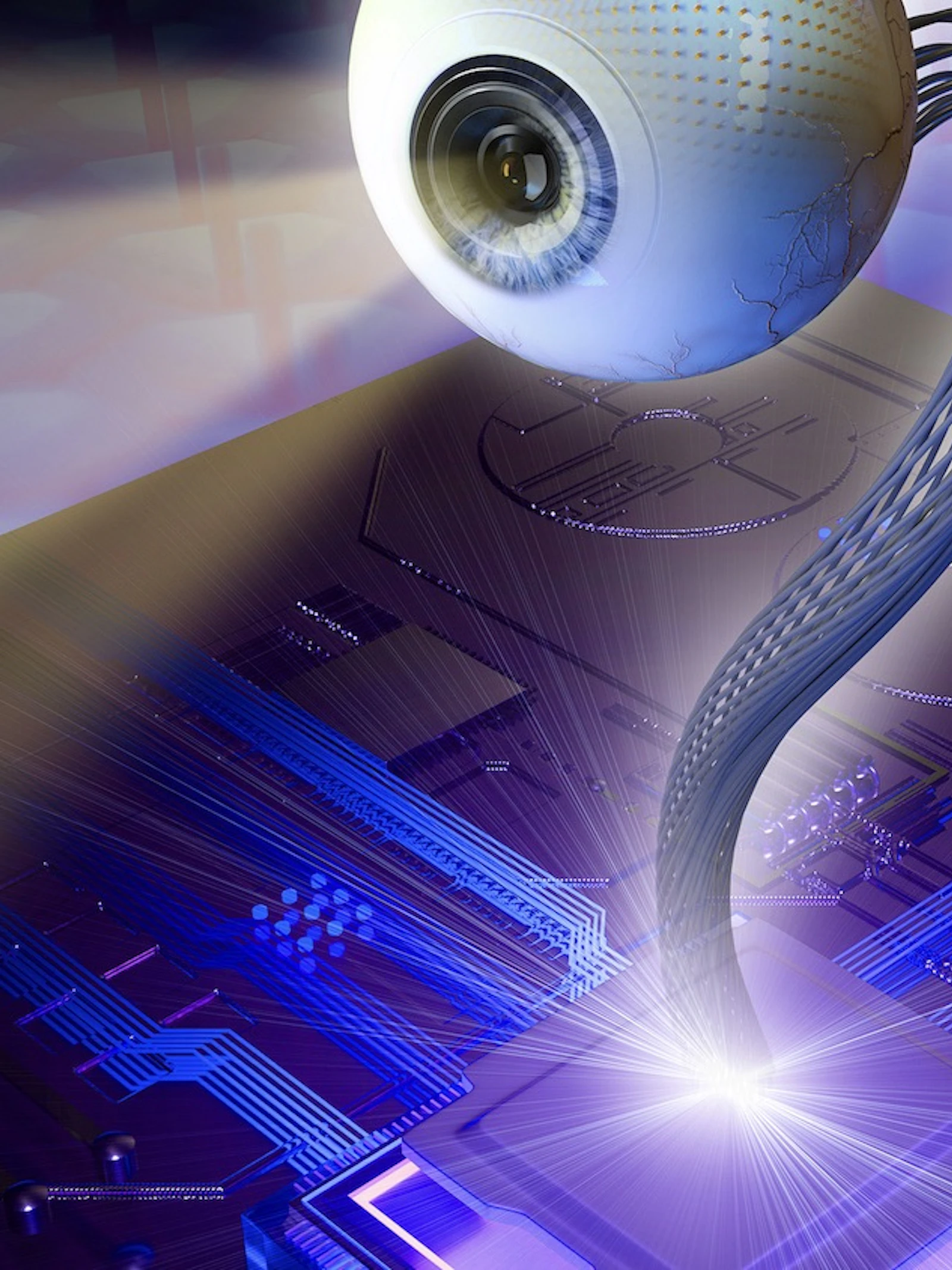Kunstoog voor robots en blinden