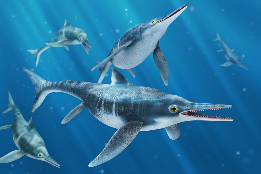 Hengelen naar een ichtyosaurus