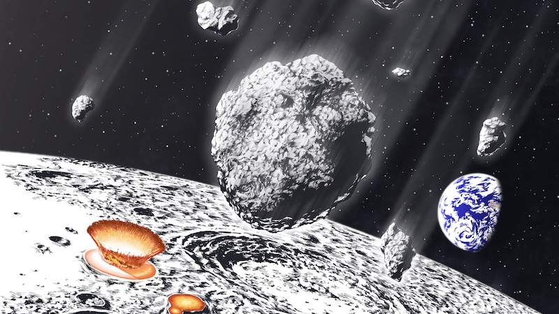 Dit 'ruimtebombardement' teisterde 800 miljoen jaar geleden de aarde en de maan