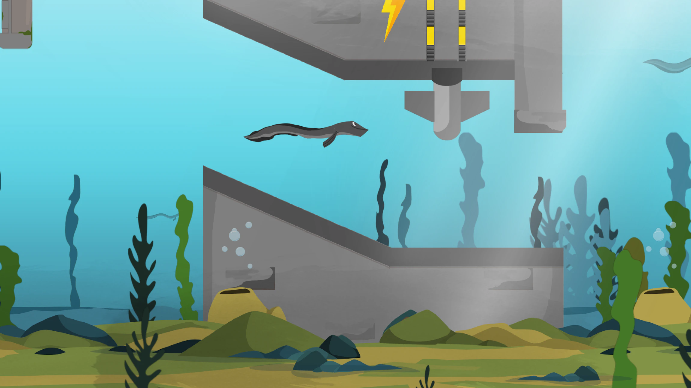 Screenshot uit het spel 'Red de paling'