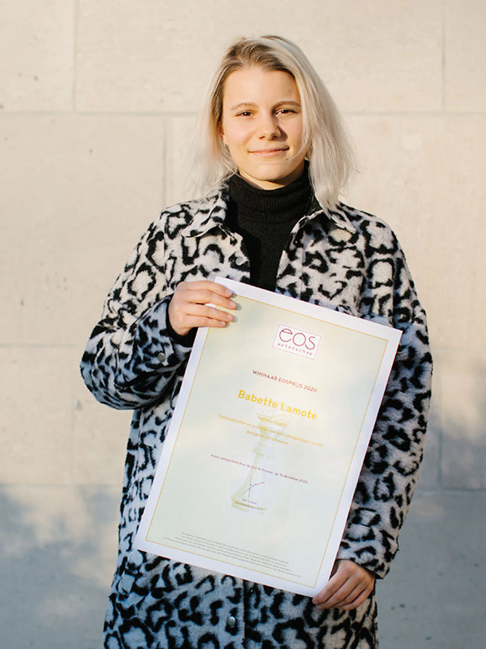 Babette Lamote wint de Eosprijs 2020