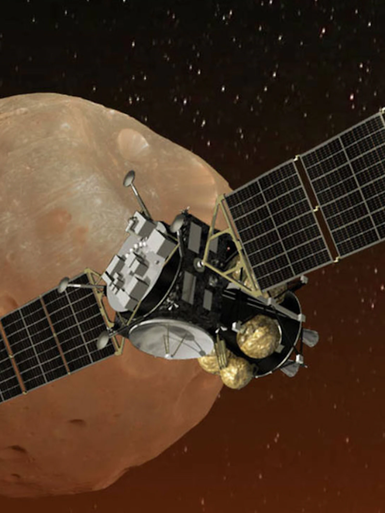 Oppervlaktemateriaal van Marsmaan Phobos kan sporen bevatten van vroegere atmosfeer van Mars