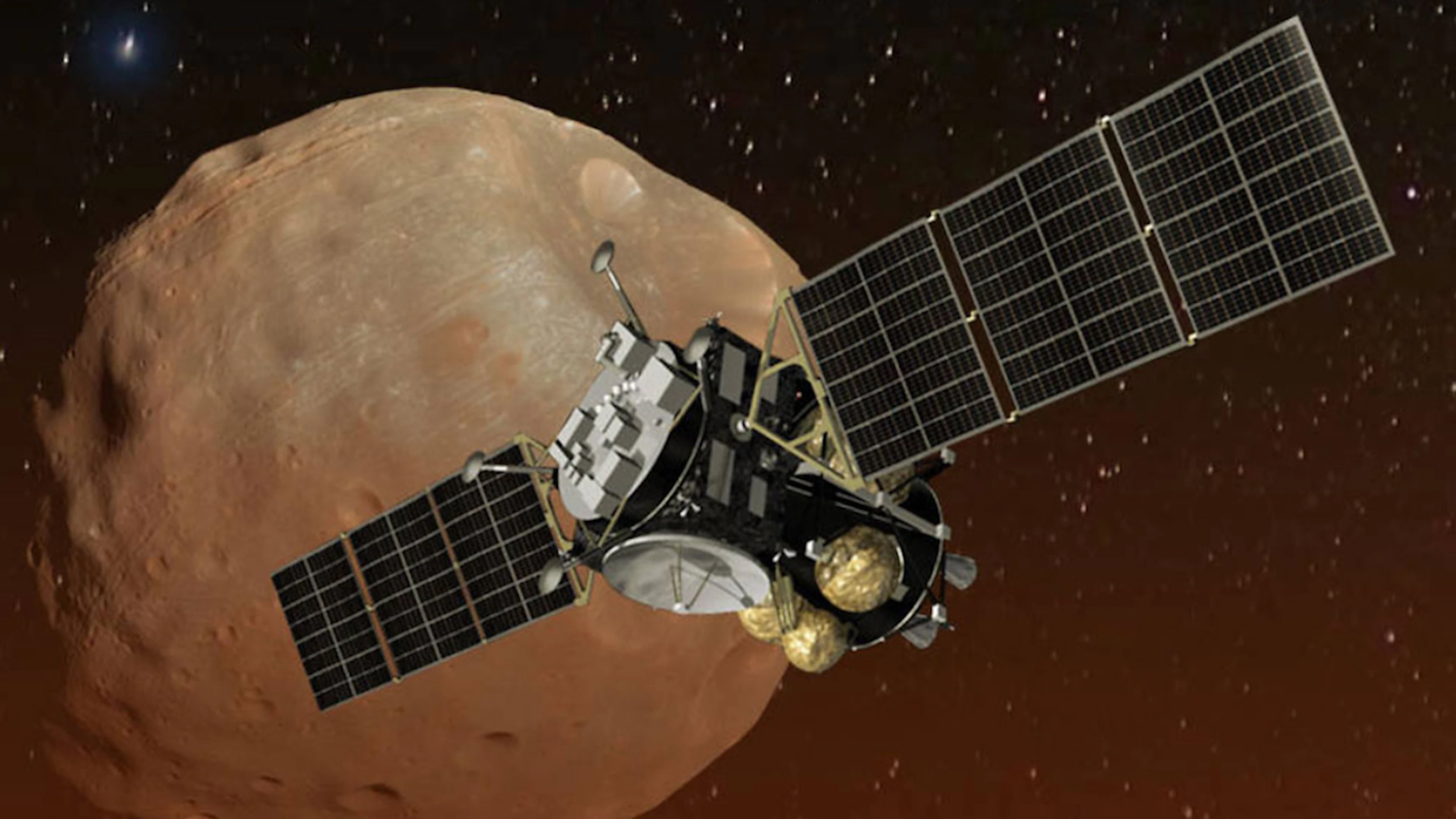 Oppervlaktemateriaal van Marsmaan Phobos kan sporen bevatten van vroegere atmosfeer van Mars