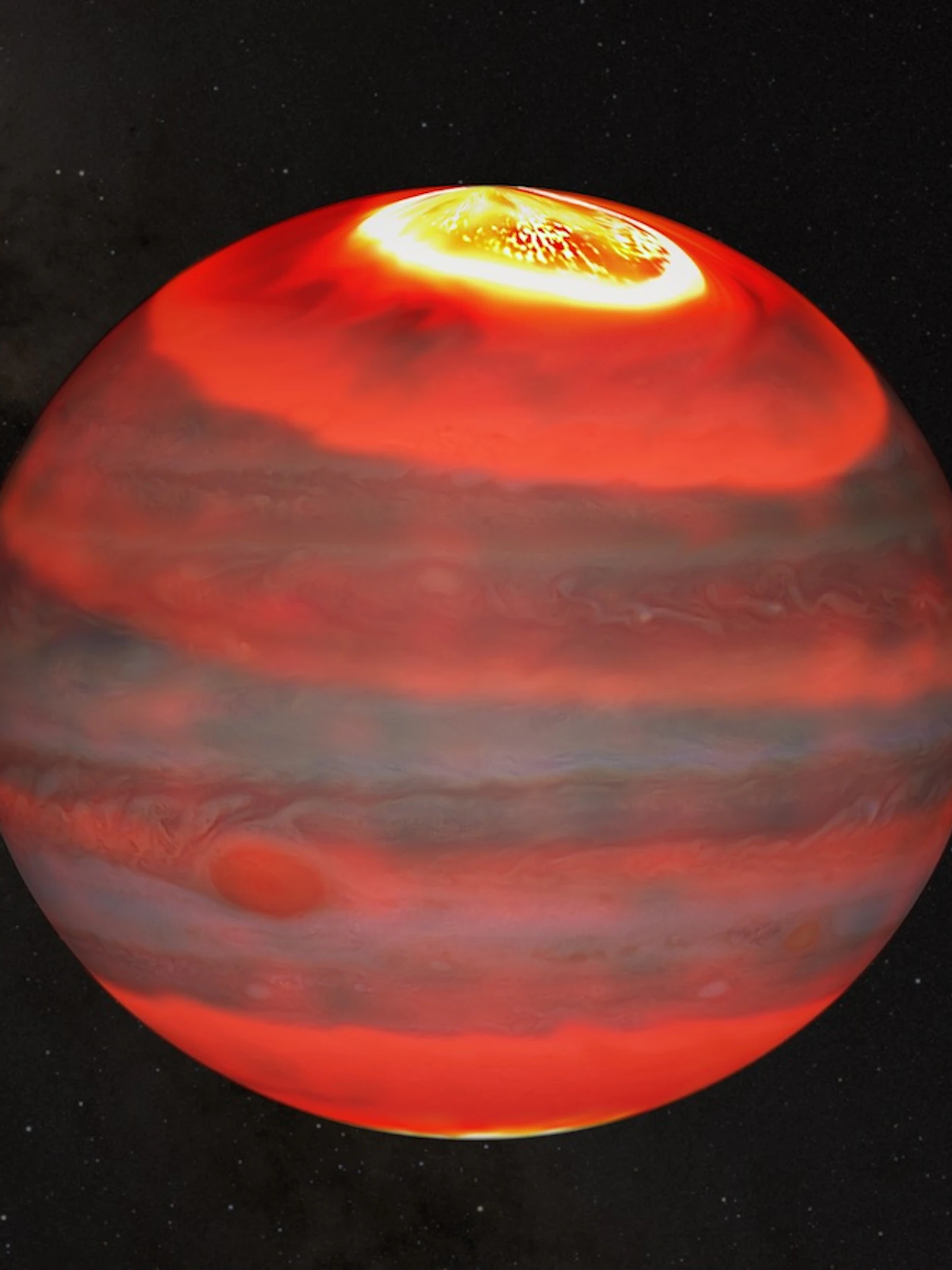Poollicht stookt hoge atmosfeer van Jupiter op