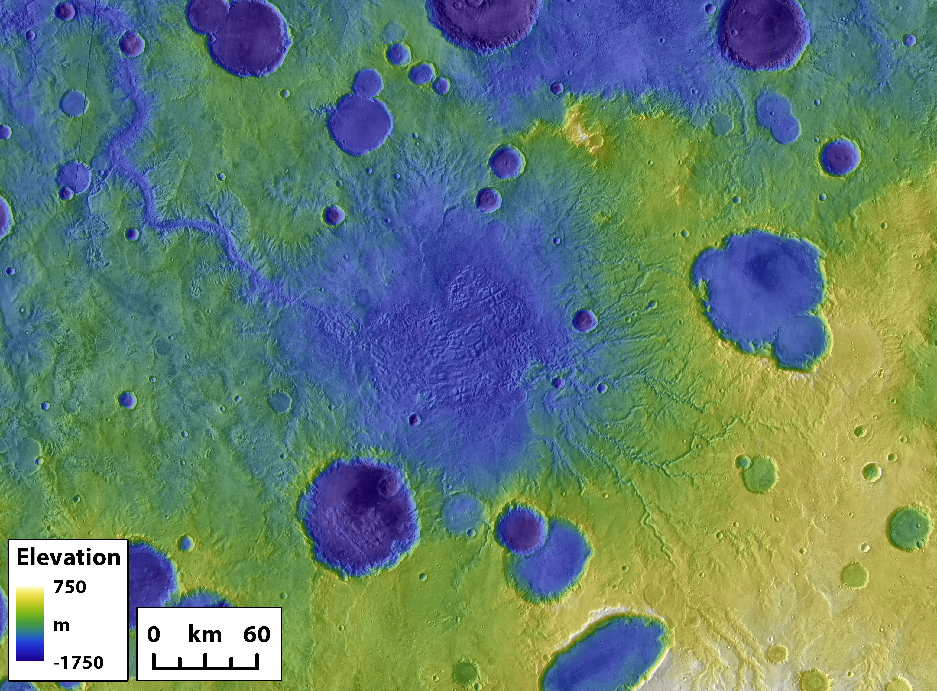 Mars is getekend door water