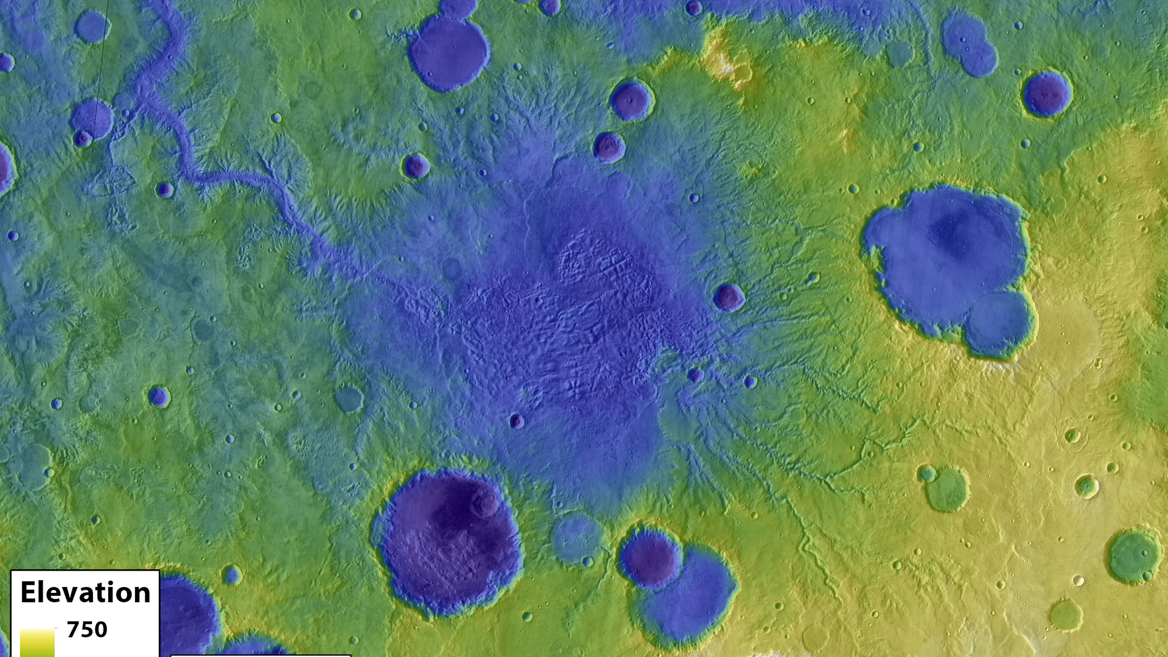 Mars is getekend door water