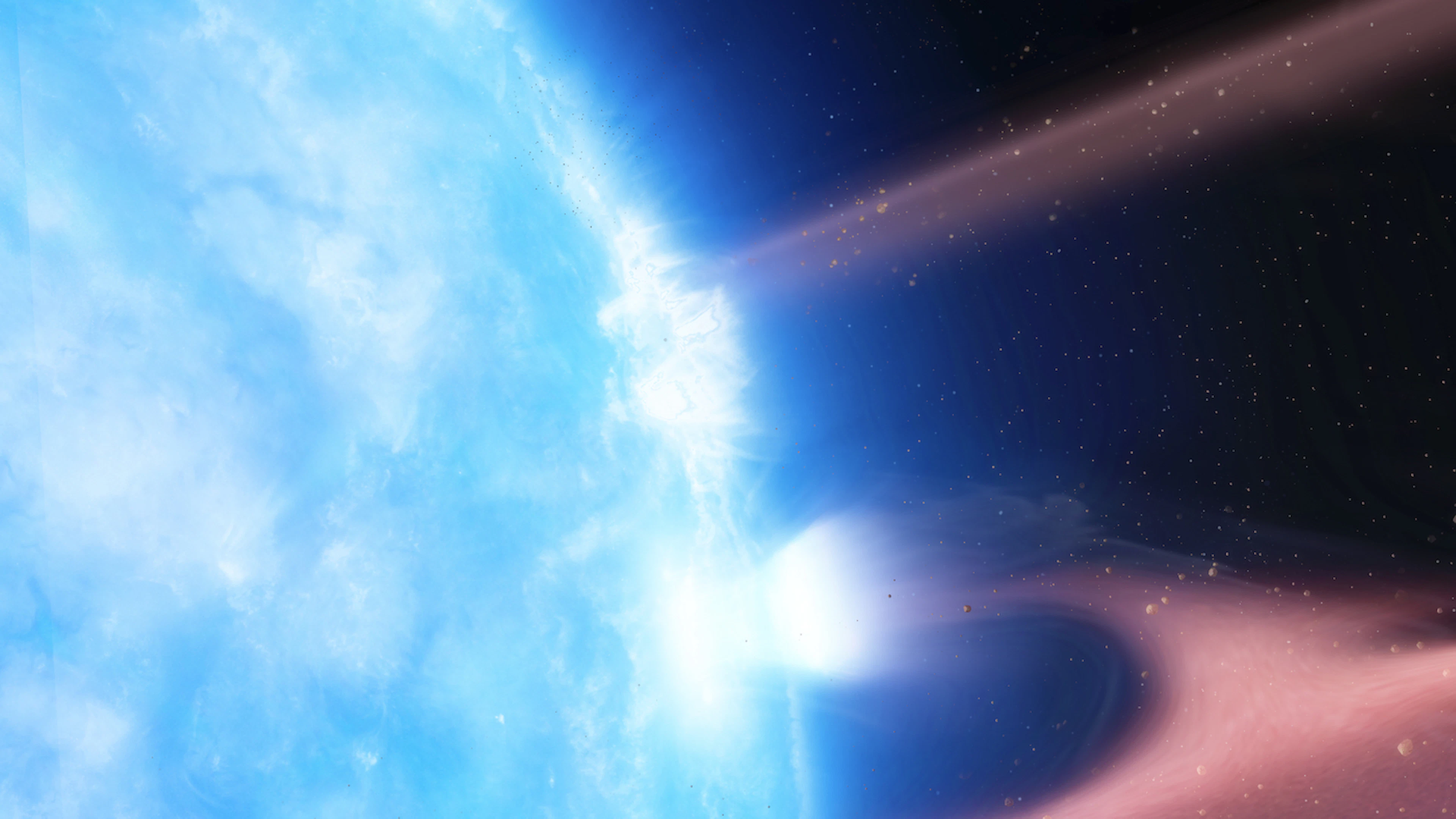 Astronomen zien overblijfselen van een planeet verdampen
