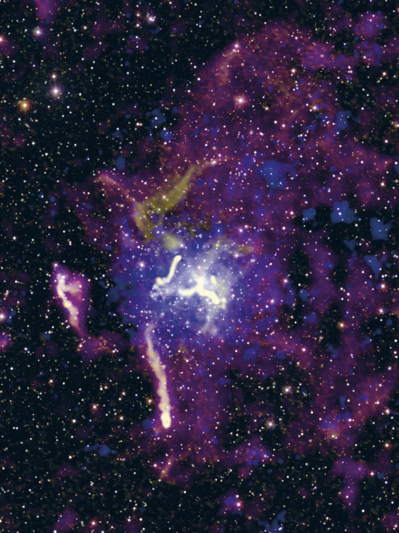 Cluster Abell 2255 is een chaotische, heldere radiozender