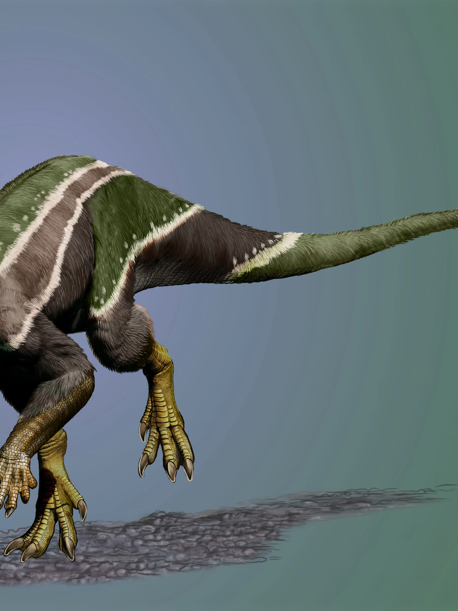 Nieuw ontdekte dino stond op het puntje van de afgrond