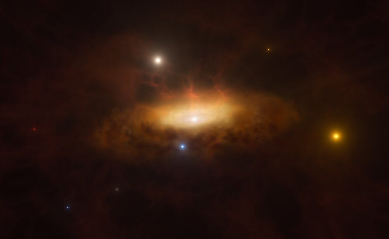 Astronomen zien een enorm zwart gat ontwaken